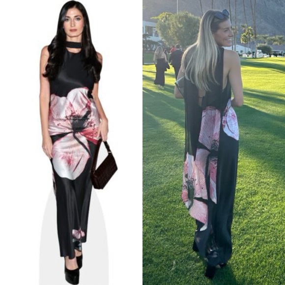 Alice + Olivia Montana Floral Tie-Back Halter Maxi Gown Size 0 NWT - Picture 17 of 17